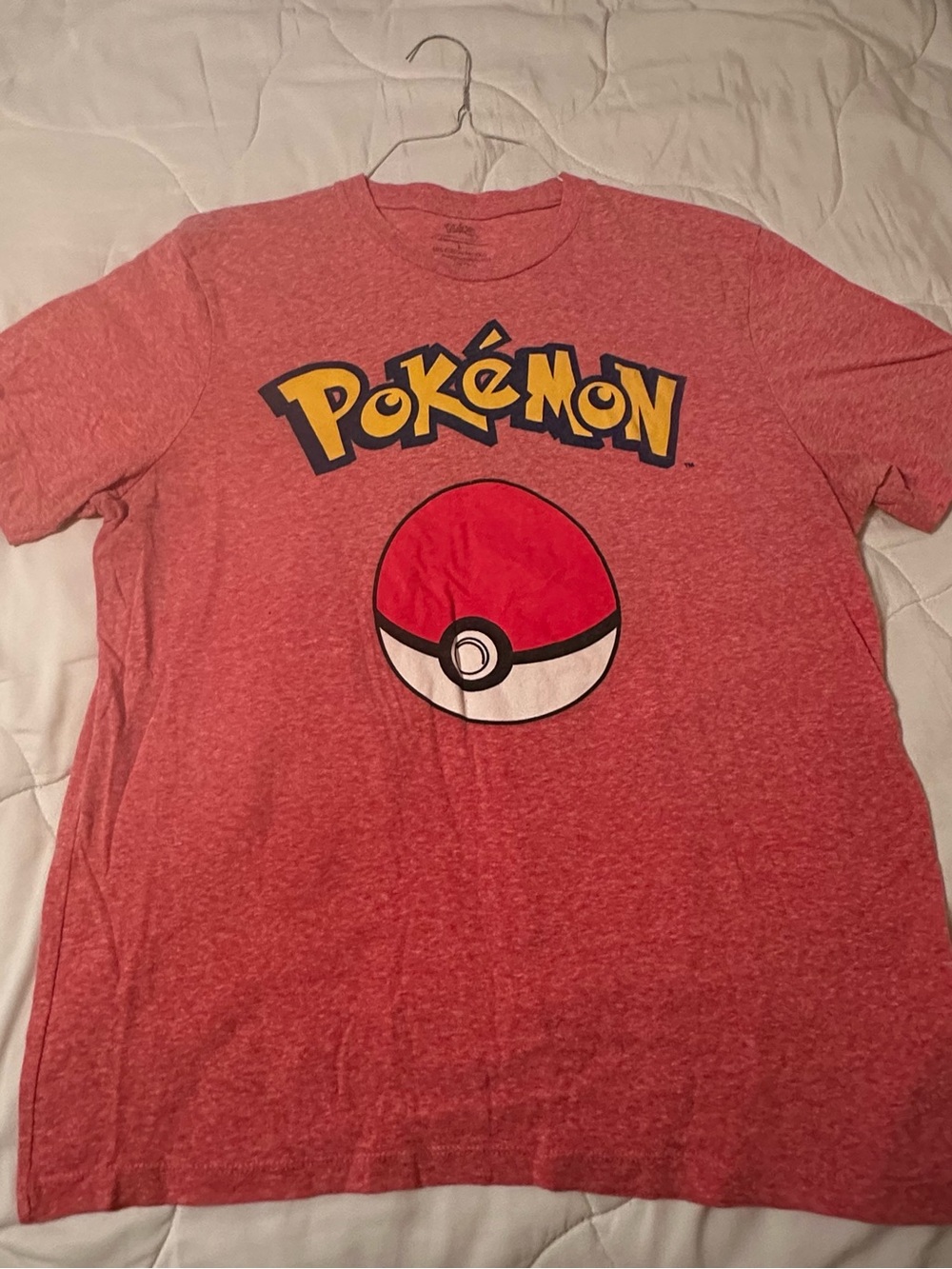 Pokemon Red Graphic T-Shirt - Men's Casual Size L Tee